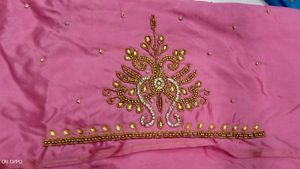 Pink Silk Embroidered Blouse