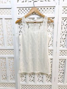 Imported White Lace Tank Top B