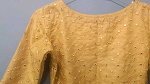 A-line Mirror Work Kurti