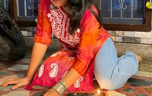 Chikankari Tie Dye Kurta