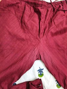 Rangmanch Pure cotton Brownish Maroon Chudidar