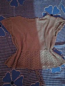 Lace Detail Peplum Top