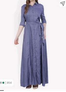 Casual Blue Maxi Dress
