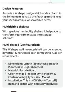 BLUEWUD Aaron Engineered Wood Wall Decor Floating