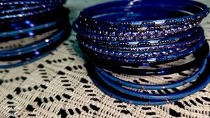 Blue Glass Bangles