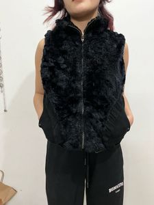 Fuzzy Black Vest