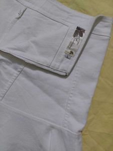 White A-Line Skort with pleaded Inner layer