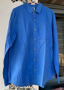 Mens Blue Shirt(100%cotton)