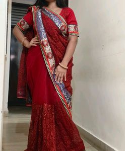 NET SAREE For Karwachauth