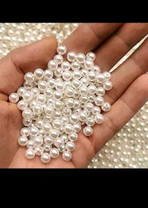 50 pcs of White ashining beads