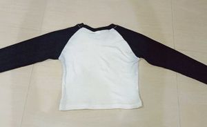Black &amp; white long sleeve Graphic Tee
