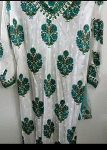 Cotton Kurti Pant Dupatta Set