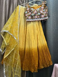 Elegant Yellow Lehenga Choli Set