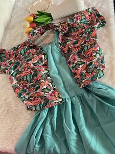Floral Dress & Shrug Set