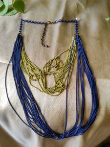 Blue &amp; Green Multi-Chain Necklace