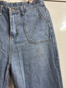 Wide Leg Denim Jeans High Waist