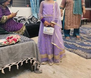Girls Purple Ethnic Dress