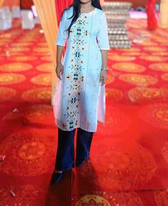 Elegant White Embroidered Kurta