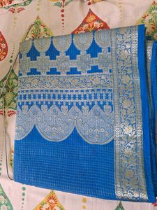 Preloved- Silk Saree With Stitched Blouse