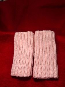 Pink Knitted Wrist Warmers