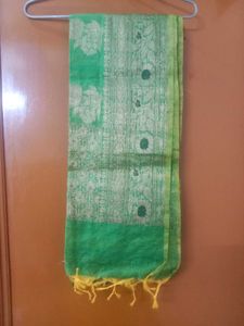 Green Banarasi Silk Dupatta
