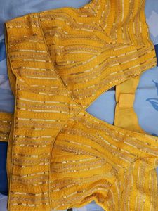 Yellow Sequin Blouse