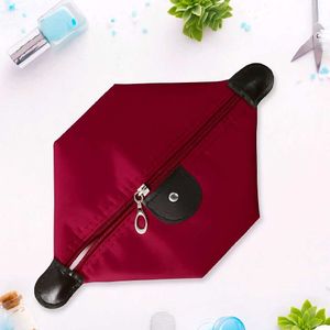 Blue And Maroon Waterproof Makeup Pouch