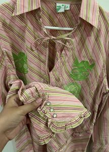 Neck And Sleeve Detailed Shirt