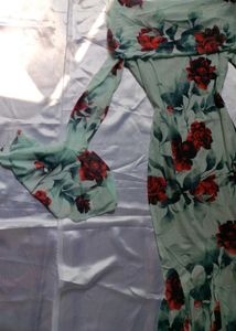Floral Print Off-the-Shoulder Maxi Dress