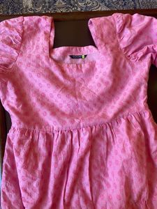 Pink Tiered Mini Dress