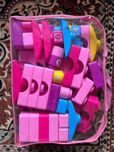 Pink Building Blocks Set