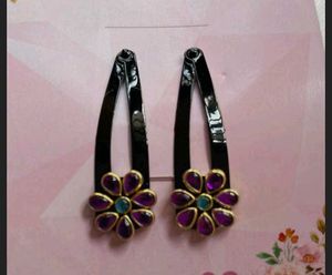 Floral Hair Clips (Set of 2)
