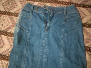 Faded Blue Mermaid Denim Skirt