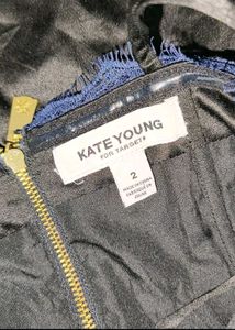 Elegant Navy &amp; Black Peplum Dress