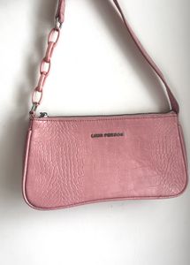 Pink Structured Shoulder Bag