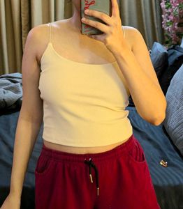 Beige Spaghetti Top