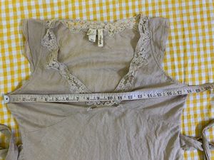 Lace Trim Top/tunic Size S