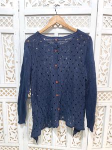Blue Knit Top C