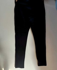 Black Zipper Detail Pants