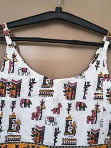 Printed Tank Top/Sleeveless Short Kurti
