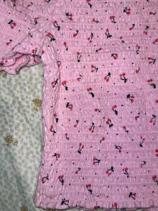 Pink Off Shoulder Top