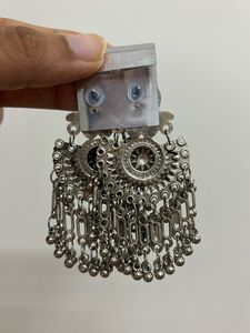 Oxidised Silver Indian Design Dangling Jhumka