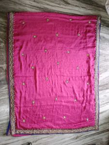 Pink Colur Heavy Work Saree For Sale
