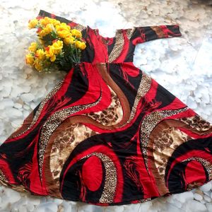Digital Print Floral Gown