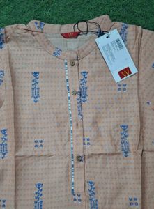 Peach &amp; Blue Patterned Kurti new with tag