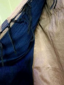 BEAUTIFUL BLUE BROWN MIX NUDE SHADE SAREE