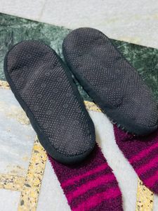 Warm Flip Flops With Socks Attached