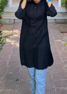 A Black Pathani Kurti