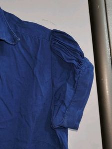 🎀Navy Blue Cotton Shirt For Woman