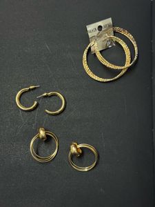 Gold Hoop Earring Set